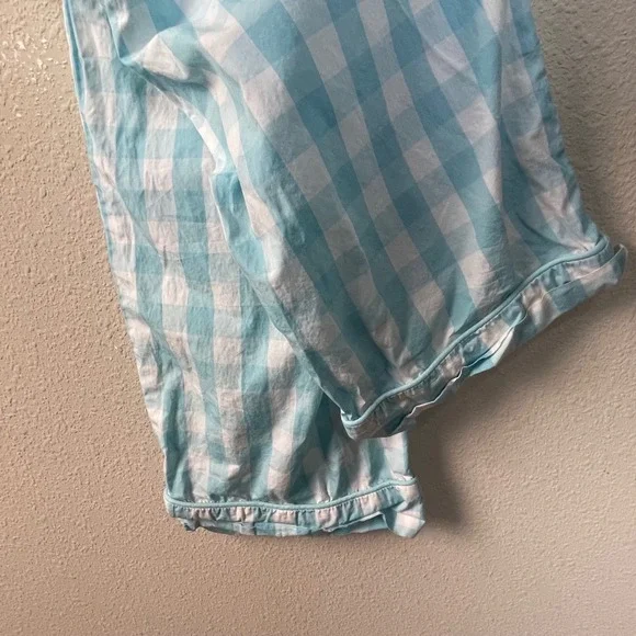 BedHead Pajamas Exclusive Neiman Marcus Blue Gingham Pajama Pants Women's Large - Picture 6 of 8